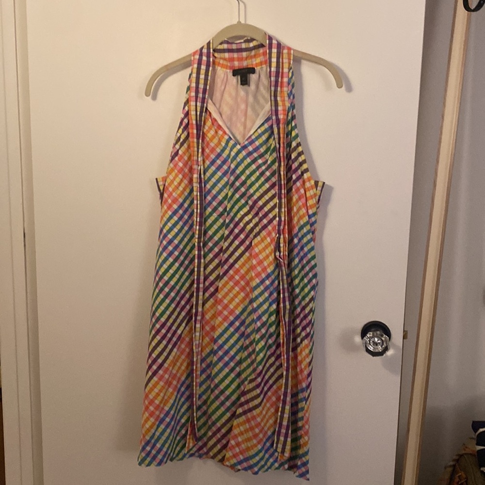 EUC 100% cotton tie neck shift dress from J. Crew